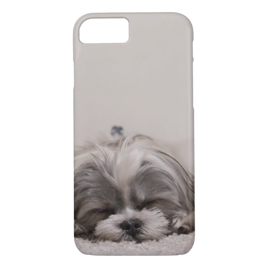 眠れるシーズー(犬)tzu電話ケース、眠れる犬 Case-Mate iPhoneケース (裏面)