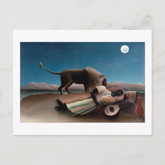 眠れるジプシー,アンリ・ルソー ポストカード (正面)