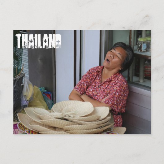 眠れるタイ人女性はがき ポストカード (正面)