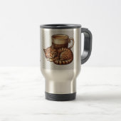 眠れるネコのコーヒーマグ トラベルマグ (正面右)