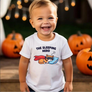 眠れるヒーロー» Cute Cat Toddler Tシャツ