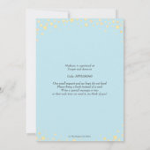 眠れるベビー恐竜のかわいい男の子の赤ちゃんシャワー 招待状 (裏面)