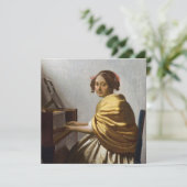 『眠れるヴィルジェナルに座す若い女性』(ジョハネス・フェルメール作) 招待状 (スタンド正面)