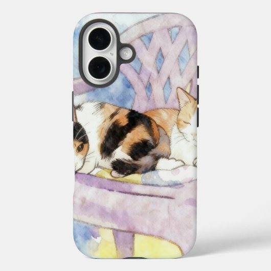 眠れる二匹の猫 Case-Mate iPhoneケース (裏面)