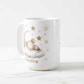眠れる可愛い小さなネズミの名前 キッズマグカップ コーヒーマグカップ (正面左)