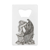 眠れる天使が石の上に クレジットカード栓抜き (裏面)