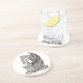 眠れる天使が石の上に コースター (側面)