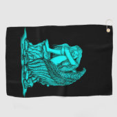 眠れる天使が石の上に ゴルフタオル (横)