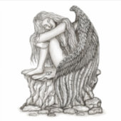 眠れる天使が石の上に シール (正面)