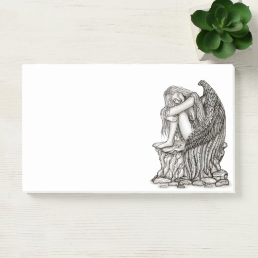 眠れる天使が石の上に ポストイット (オフィス)