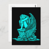 眠れる天使が石の上に ポストカード (正面/裏面)