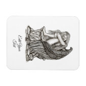 眠れる天使が石の上に マグネット (横)