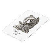 眠れる天使が石の上に マグネット (左側)