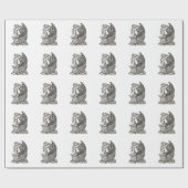 眠れる天使が石の上に ラッピングペーパー (フラット)