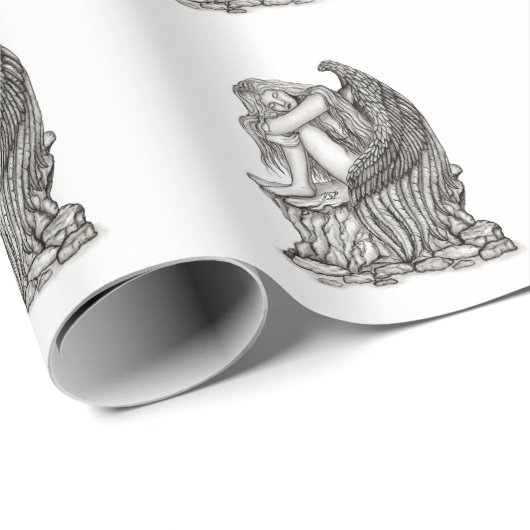 眠れる天使が石の上に ラッピングペーパー (ロールコーナー)