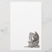 眠れる天使が石の上に 便箋 (裏面)