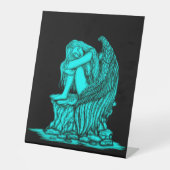 眠れる天使が石の上に 台座サイン (正面)