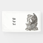 眠れる天使が石の上に 横断幕 (横)