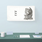 眠れる天使が石の上に 横断幕 (トレードショー)