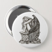 眠れる天使が石の上に 缶バッジ (正面&裏面)