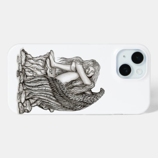 眠れる天使が石の上に Case-Mate iPhoneケース (裏面 (横))