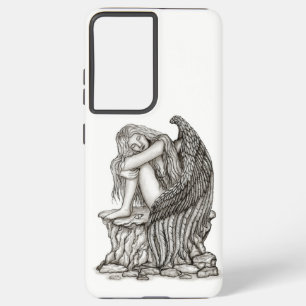 眠れる天使が石の上に SAMSUNG GALAXY S21 ULTRAケース