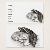 眠れる天使、白黒の名刺 (正面&裏面)