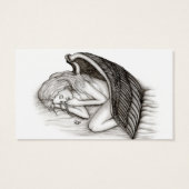 眠れる天使、白黒の名刺 (裏面)