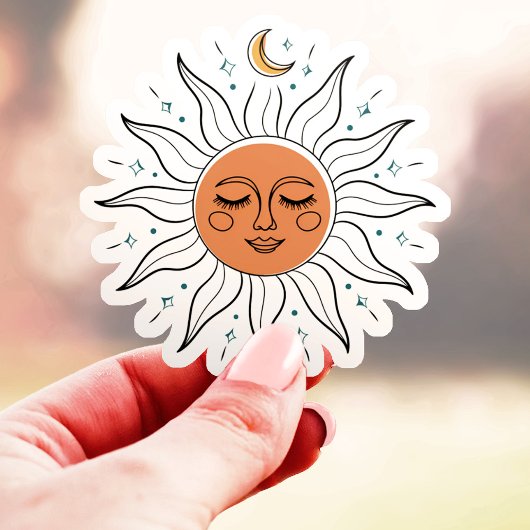 眠れる太陽と月のビニールステッカー シール