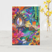 「眠れる巨山IVの影の中」 カード (黄色い花)