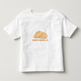 眠れる恐竜 - 居心地の良いダイノカフェのイラスト トドラーTシャツ
