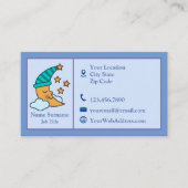 眠れる月と黄色い星パーソナライズされた 名刺 (正面)