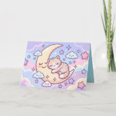 眠れる月子猫 カード (裏面)