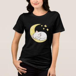 眠れる月子猫 トライブレンドTシャツ