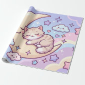 眠れる月子猫 ラッピングペーパー (アンロールド)