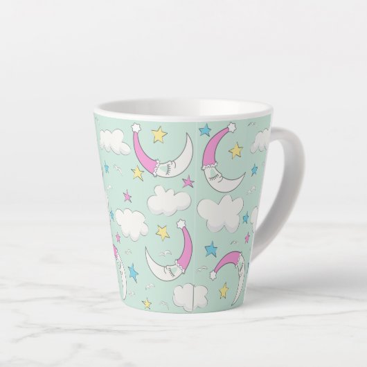 眠れる月 カフェラテマグ (右アングル)