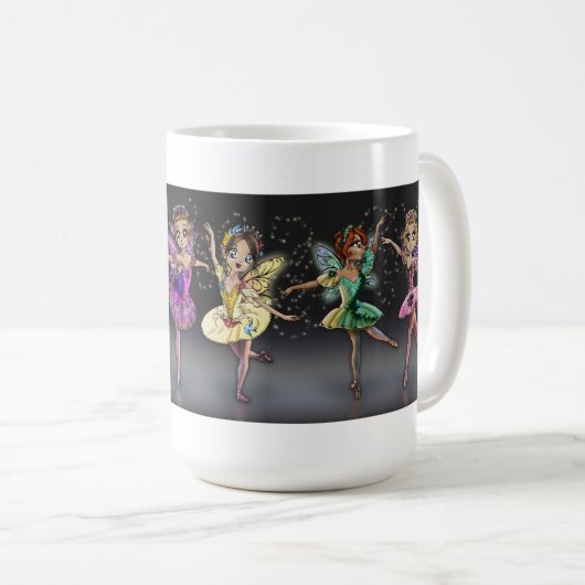 眠れる森の美女のバレエの妖精のマグ コーヒーマグカップ (正面右)
