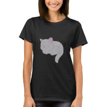 眠れる灰色の子猫Tシャツ