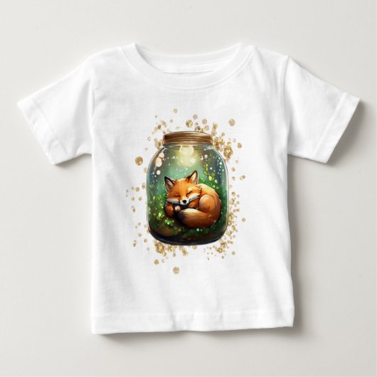 眠れる狐 ベビーTシャツ (正面)