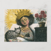 眠れる猫と女王様 ポストカード (正面)