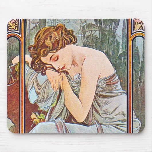 眠れる美しい女性 マウスパッド (正面)