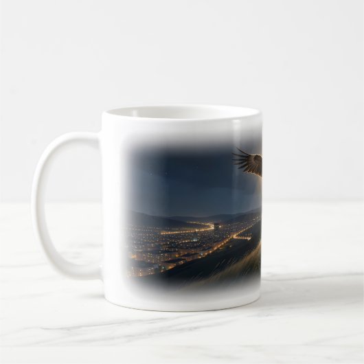 眠れる街を守る光のマグカップ コーヒーマグカップ (左)