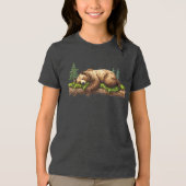 眠クールるクマの森の冒険ボーイズ トライブレンドＴシャツ (正面)