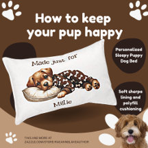 眠パーソナライズされたい子犬ベッド