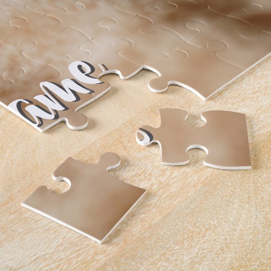 眠パーソナライズされたる子猫かわいいカスタム猫好き ジグソーパズル (側面)