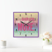 眠感動的やる気を起こさせるる夢をもっと減らす スクエア壁時計 (ホーム)