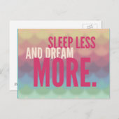 眠感動的やる気を起こさせるる夢をもっと減らす ポストカード (正面/裏面)