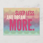 眠感動的やる気を起こさせるる夢をもっと減らす ポストカード (正面)
