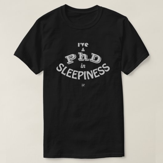 眠気博士のユーモア 学術的なユーモア Tシャツ (デザイン正面)