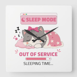 眠気 スクエア壁時計